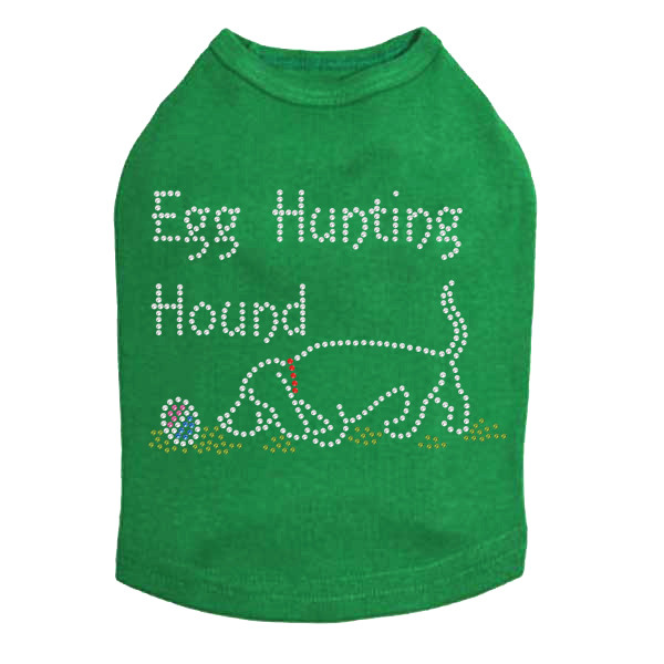 Egg Hunting Hound Rhinestone Dog Tank