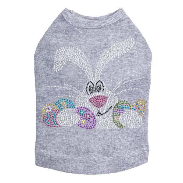 Large Bunny & Eggs Rhinestone Dog Tank