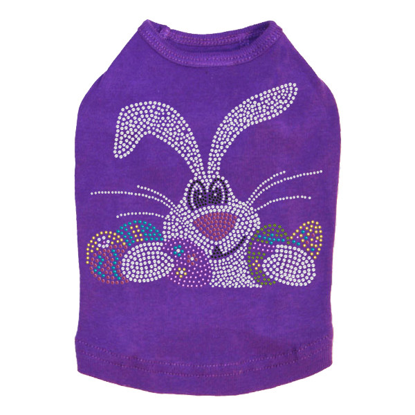 Large Bunny & Eggs Rhinestone Dog Tank