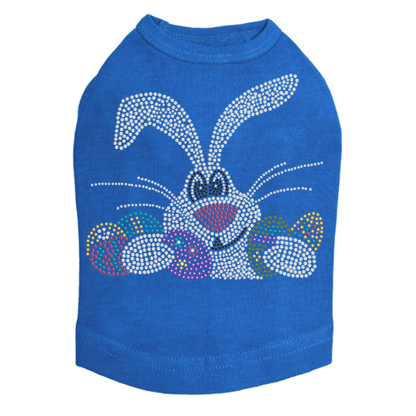 Large Bunny & Eggs Rhinestone Dog Tank