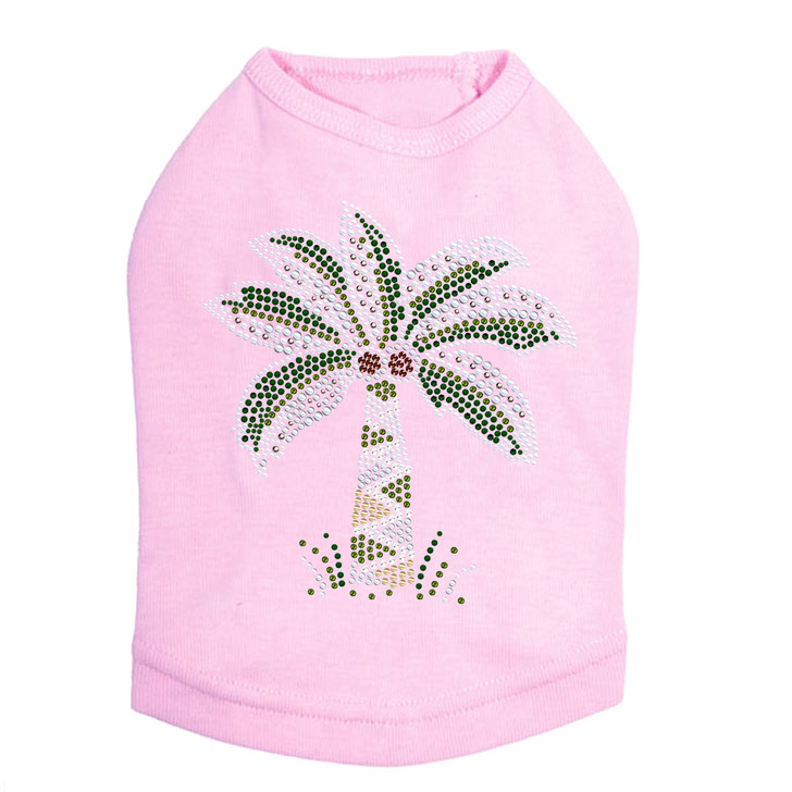 Coconut Tree Rhinestone Dog Tank