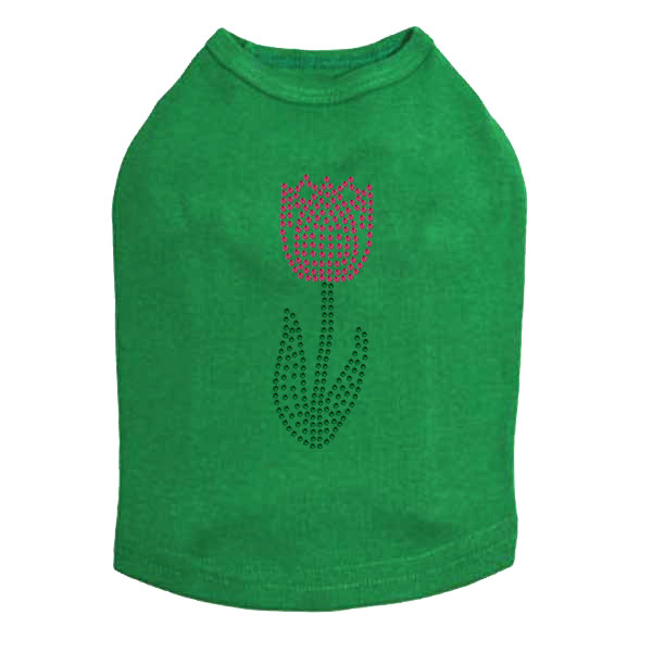 Small Tulip Rhinestone Dog Tank