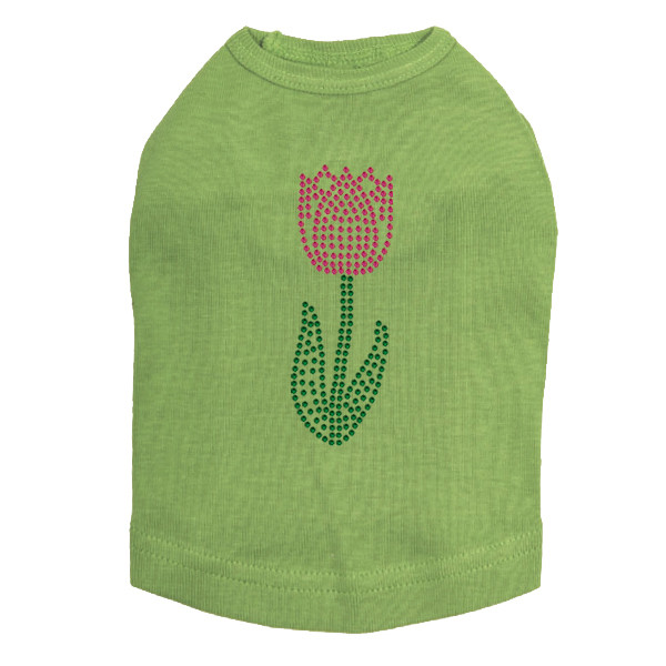 Small Tulip Rhinestone Dog Tank