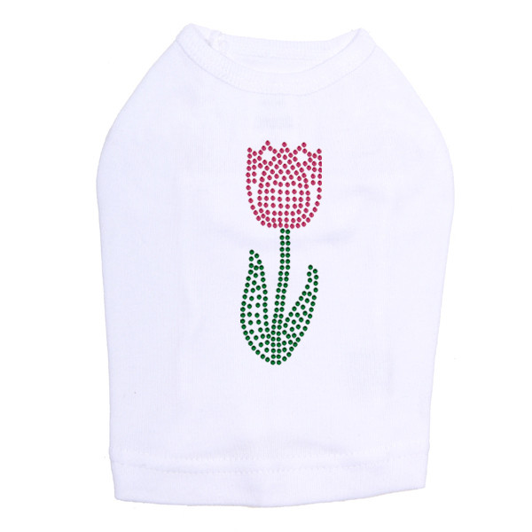 Small Tulip Rhinestone Dog Tank