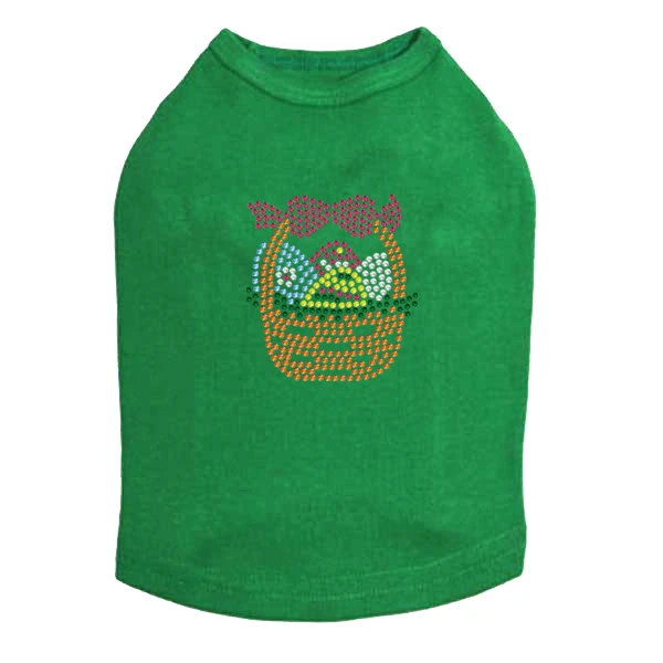 Small Easter Basket Rhinestone Dog Tank