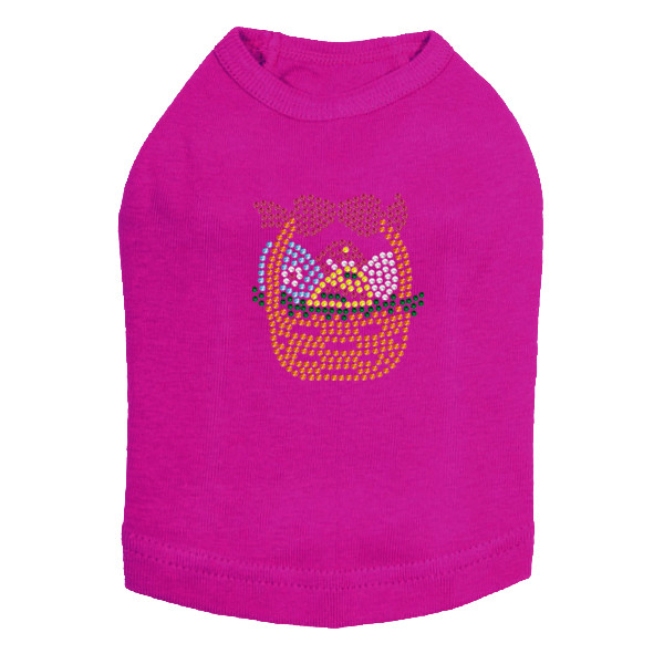 Small Easter Basket Rhinestone Dog Tank