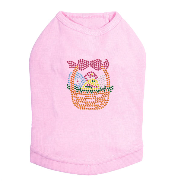 Small Easter Basket Rhinestone Dog Tank