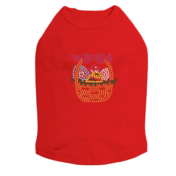 Small Easter Basket Rhinestone Dog Tank