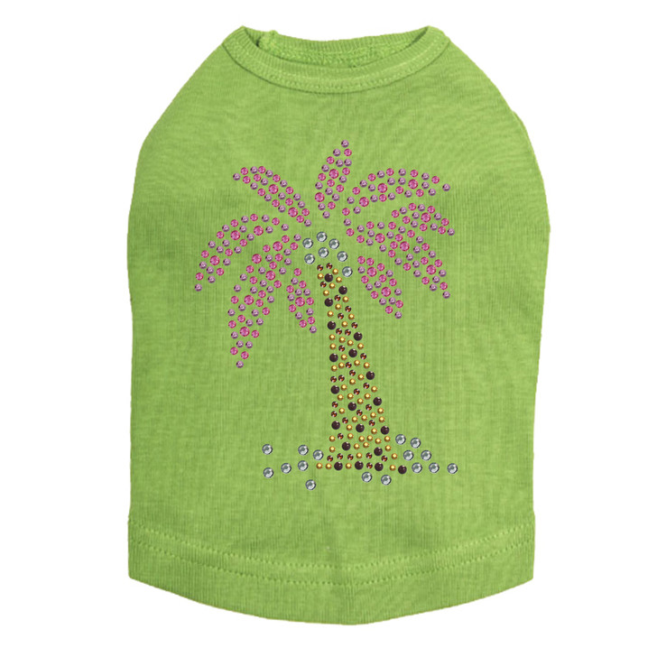 Coconut Tree - Pink dog tank for small and big dogs