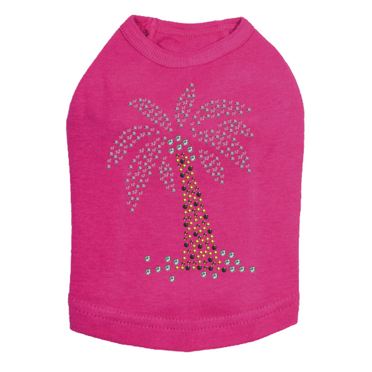 Coconut Tree - Pink dog tank for small and big dogs