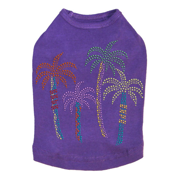 Palm Trees - Multicolor dog tank for small and big dogs