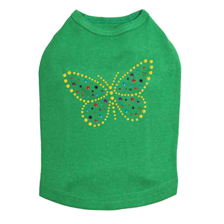 Yellow Dotted Butterfly - Dog Tank