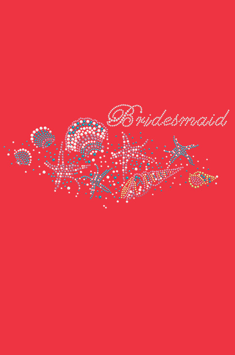 Bridesmaid with Seashells- Women's T-shirt