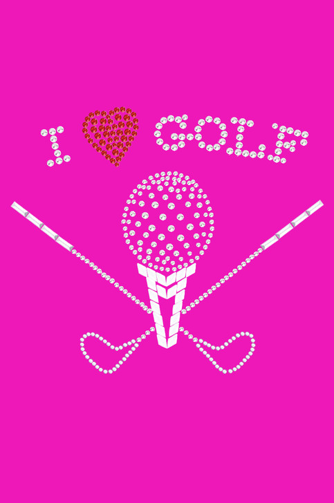 I Love Golf (Large) - Bandana