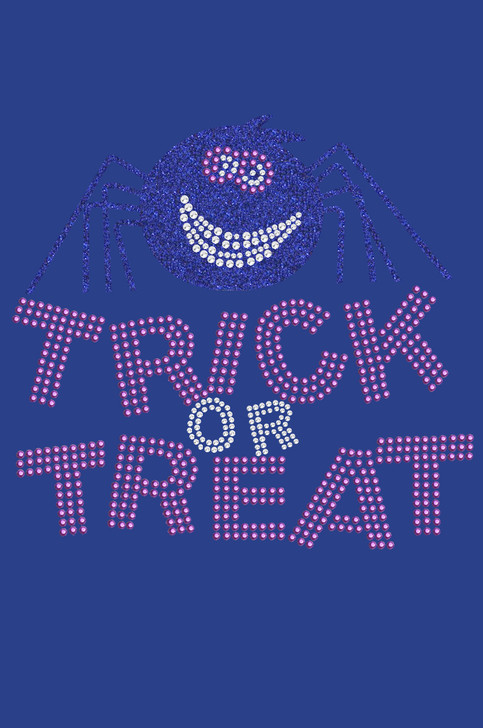 Trick or Treat with Blue Glitter Spider - Bandanna