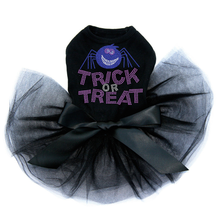 Trick or Treat with Blue Glitter Spider - Custom Tutu