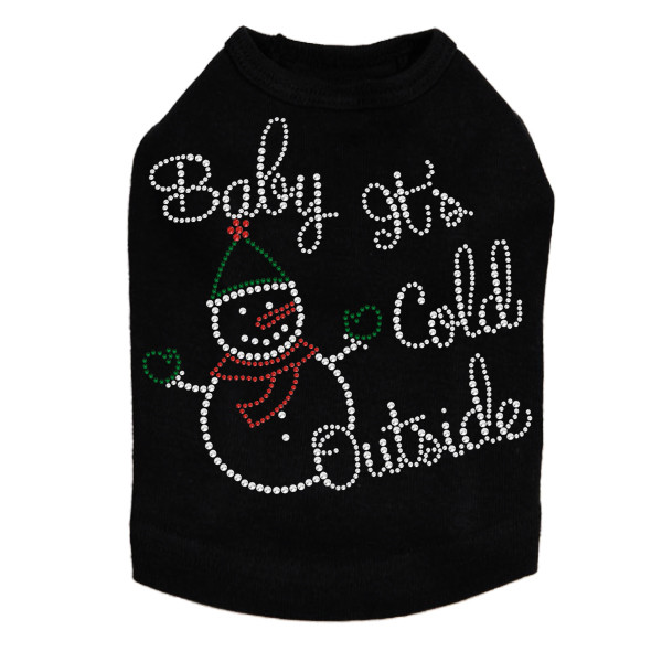 "Baby It's Cold Outside" Snowman - Black Dog Tank
