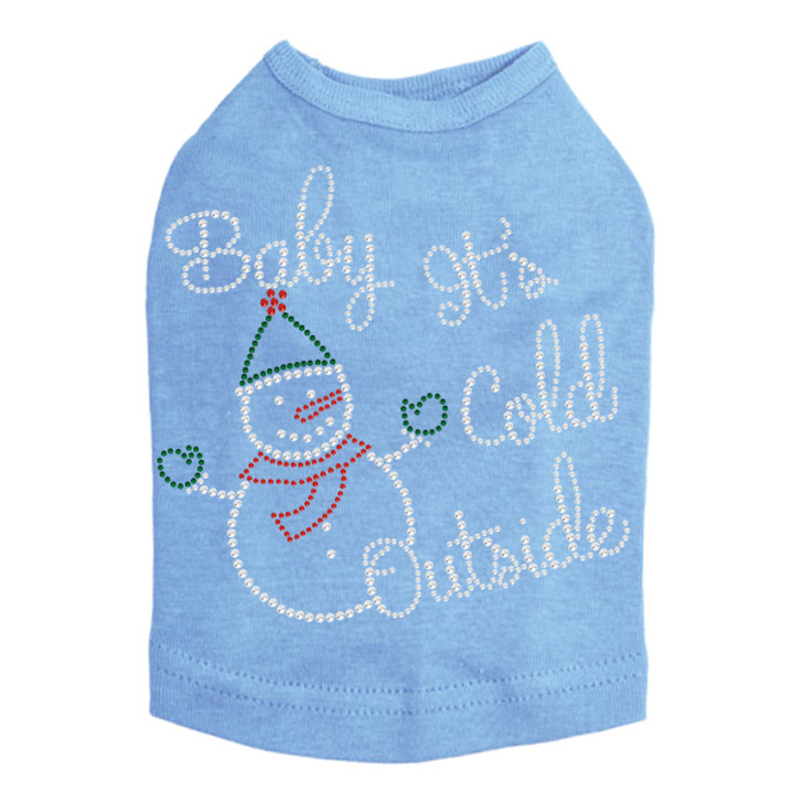 "Baby It's Cold Outside" Snowman - Blue Dog Tank