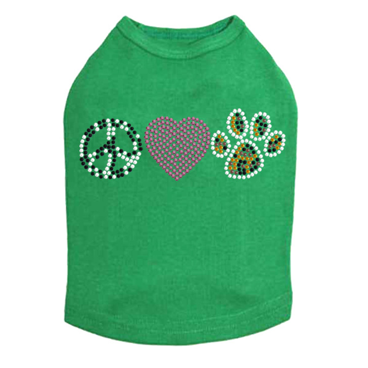 Peace, Love, Paw (Animal Print)  Dog Tank