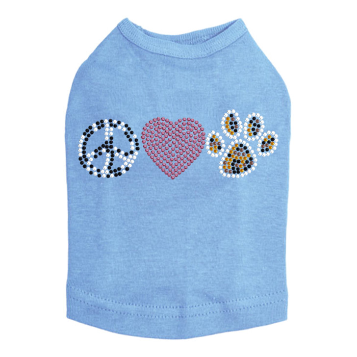 Peace, Love, Paw (Animal Print)  Dog Tank