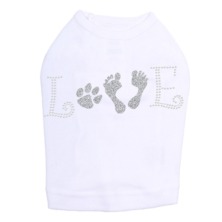 Love with Paw & Feet - Dog Tank