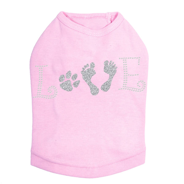 Love with Paw & Feet - Dog Tank