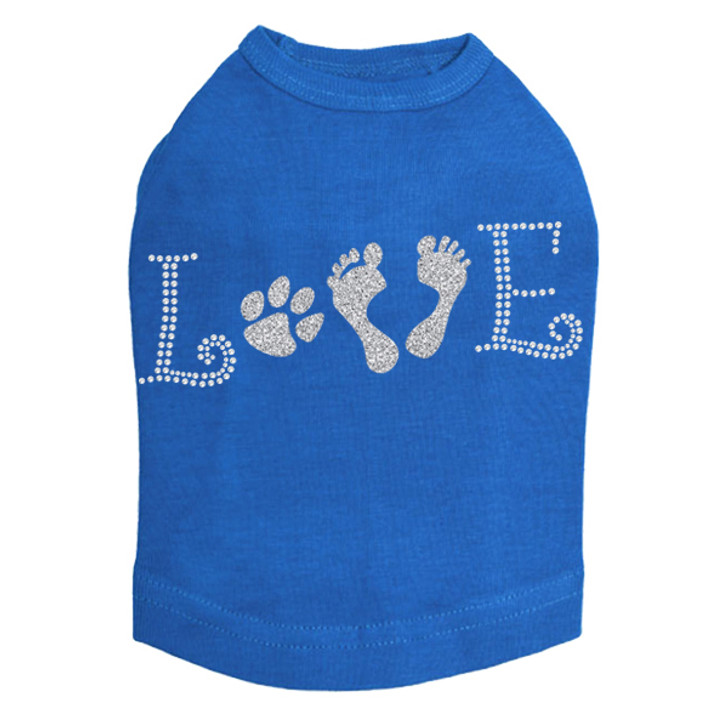 Love with Paw & Feet - Dog Tank