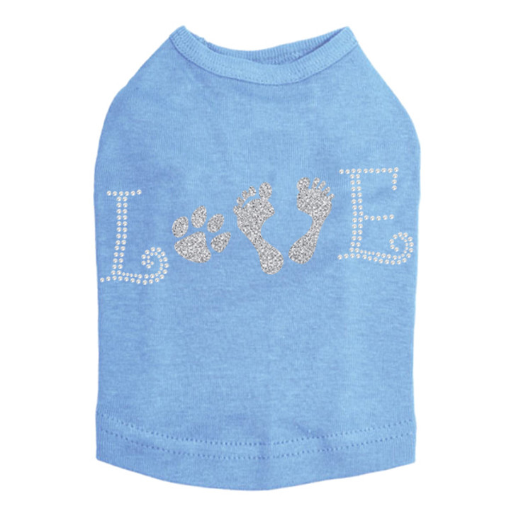 Love with Paw & Feet - Dog Tank