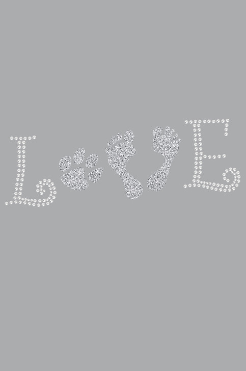 Love with Paw & Feet - Women's Tee