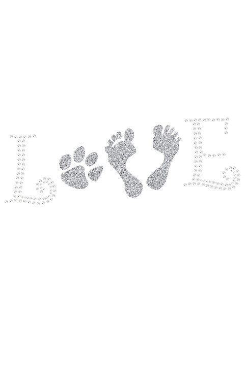 Love with Paw & Feet - Women's Tee