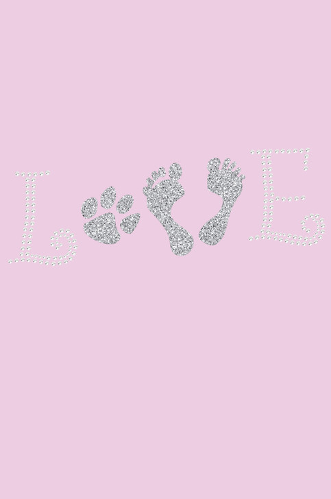 Love with Paw & Feet - Women's Tee