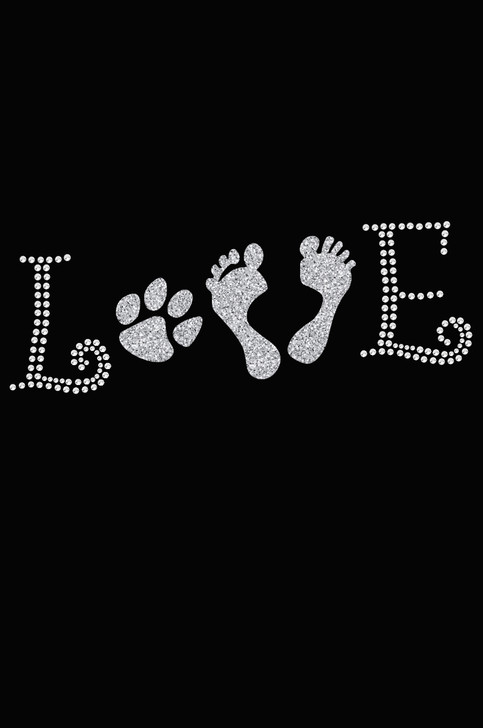 Love with Paw & Feet - Women's Tee