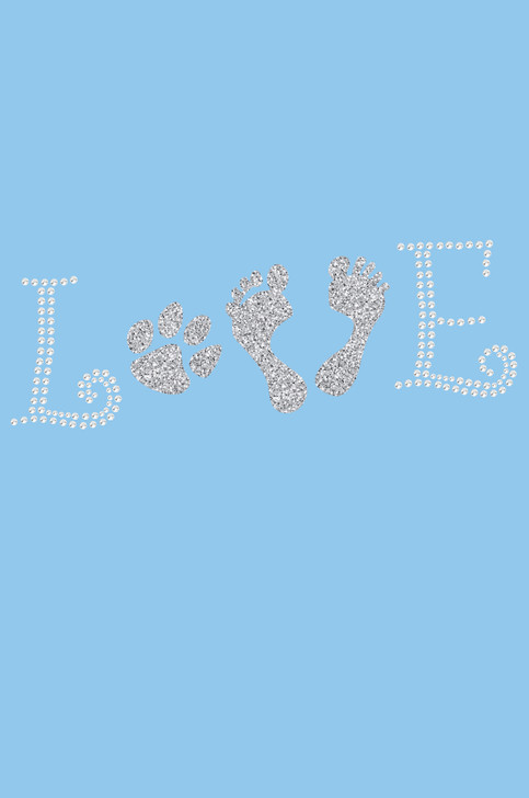 Love with Paw & Feet - Women's Tee