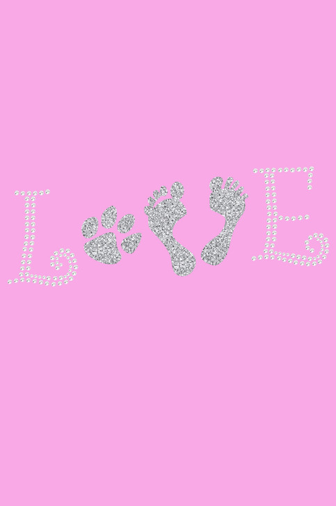 Love with Paw & Feet - Women's Tee