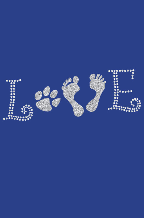 Love with Paw & Feet - Women's Tee