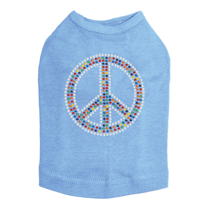 Peace Sign (Multicolor) Dog Tank