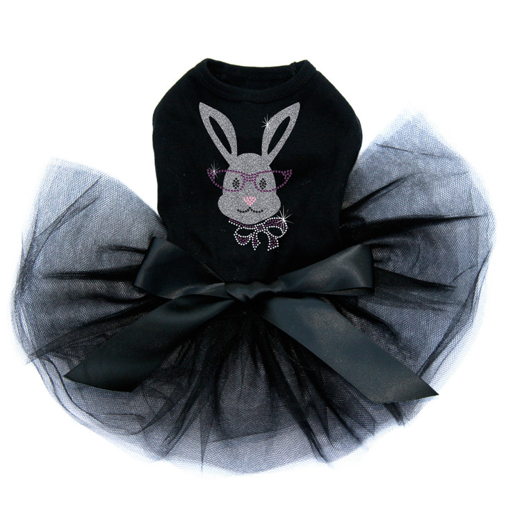 Girl Bunny with Glasses and Bow - Custom Tutu for large and small dogs