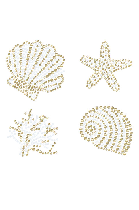 Gold & White Sea Shells - Women's Tee