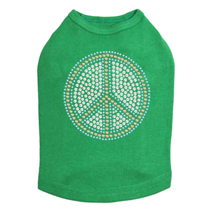 Peace Sign (Blue) Dog Tank