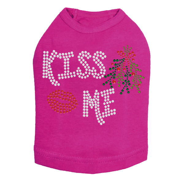 Kiss Me under the Mistletoe - Fuchsia Dog Tank