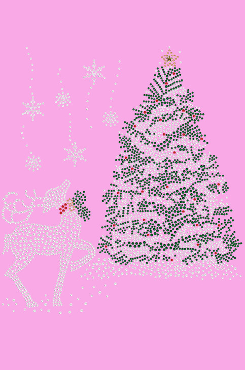 Christmas Tree with Reindeer - Women's Tee
