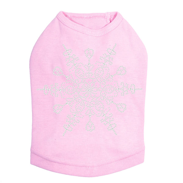 Extra Large Snowflake - Pink Dog Tank