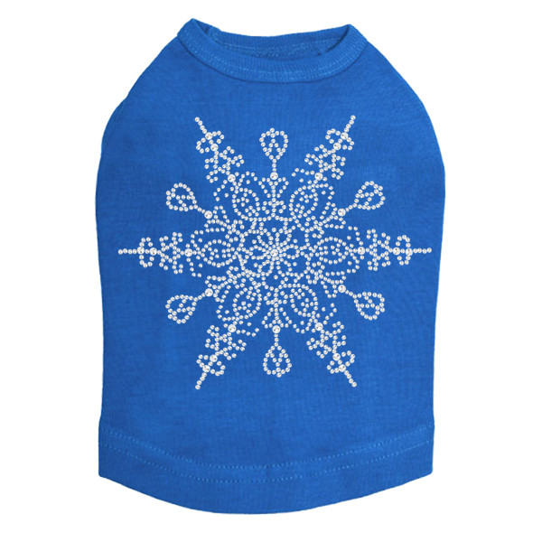 Extra Large Snowflake - Royal Blue Dog Tank