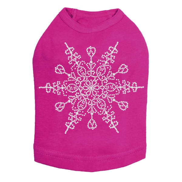 Extra Large Snowflake - Fuchsia Dog Tank