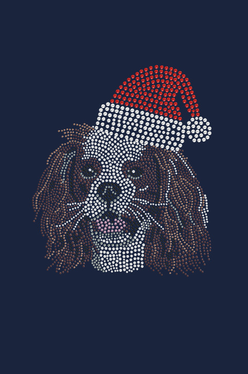 Cavalier King Charles Spaniel with Santa Hat - Women's Tee