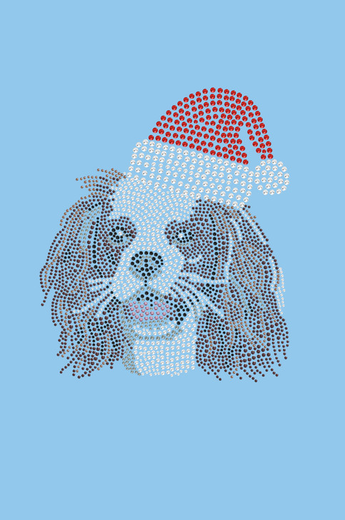 Cavalier King Charles Spaniel with Santa Hat - Women's Tee