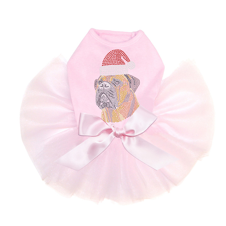 Bullmastiff with Santa Hat - Custom Tutu