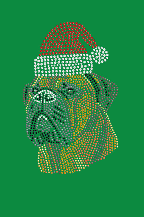 Bullmastiff with Santa Hat - Bandana