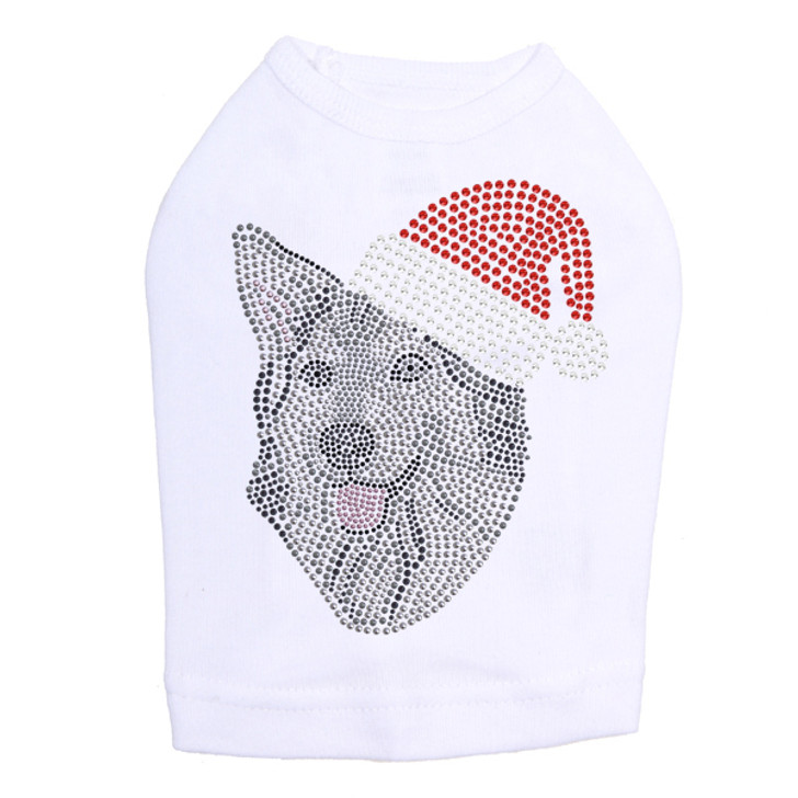 Husky/Tamaskan with Santa Hat - Dog Tank