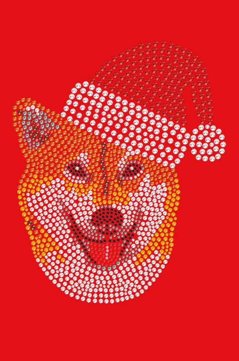 Shiba Inu with Santa Hat - Women's Tee